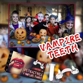 Vampire Teeth Halloween Characters Playing Decorative Props Horror Vampire Denture With Adhesive Halloween Party Masquerade Costume Gifts