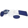 10 Piece Glass Bakeware Set w/ Blue Lids Oven Microwave Dishwasher Freezer Safe