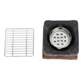 Japanese Script Food Charcoal Stove Multi Functional Fast Heating Mini Portable Barbecue Stove for Grilling Family Large Square 5.9 X 5.9 X 5.3in