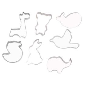 7 Pcs Giraffe Cartoon Cookie Cutters Animal Biscuit Mold DIY Cake Fondant Sugarcraft Pastry Bakeware Decoration