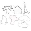 7 Pcs Vehicle Cookie Cutters Airplane DIY Biscuit Mold Stainless Steel Sugarcraft Pastry Decoration for Kids Party