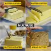 Multifunction 3 In 1 Stainless Steel Butter Cutter Knife Cream Knife Western Bread Jam Knife Cheese Spreader 3 In 1 Stainless Steel Butter Spreader Kn