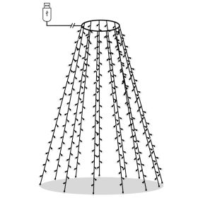 vidaXL Christmas Tree Net Lights with 210 LEDs 82.7"