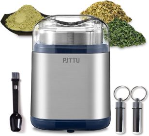 Electric Grinder For Herb,Spice,Pollen And Coffee Fast Grinding For Flower Buds,Dry Spices,And Herbs Compact Size Silver Electric Grinder For Herb,Spice,Pollen And Coffee Fast Grinding For Flower Buds,Dry Spices,And Herbs Compact Size Silver