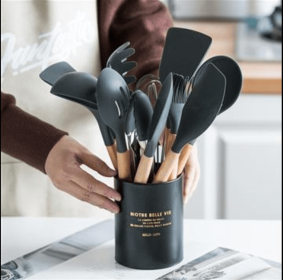 Spoon and Shovel Kit Utensils (Option: Black Set)