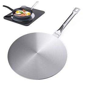 Heat Diffuser Simmer Ring Plate, Stainless Steel With Stainless Handle, Induction Adapter Plate For Gas Stove Glass Cooktop Converter, Flame Guard Ind (Option: 9.25Inch)