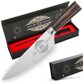 Gifts For Dad, Mom, Wife, Husband 8 Inch Chef Knife For Fathers Day Dad,Valentines Day, Mothers Day Gifts, Japanese 5cr15mov Kitchen Gyuto Chef Knives (Option: Chef Knife for Wife)