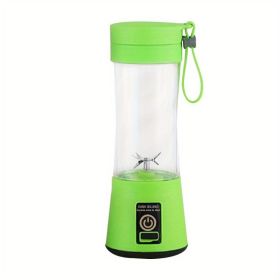 1pc Portable 6 Blades In 3D Juicer Cup, Updated Version Rechargeable Juice Blender Secure Switch Electric Fruit Mixer For Superb Mixing (Color: Green)