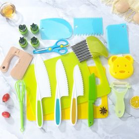 Children's Plastic Birthday Cake Stand Knife Toy Suit (Option: 17piece)